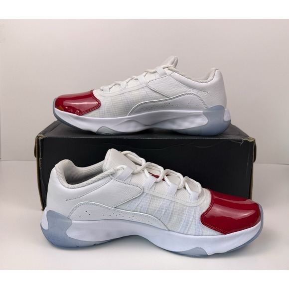 Air Jordan 11 CMFT Low Sneakers Men\'s Size 10.5 White/Gym Red-Black DN4180-116 main image 3